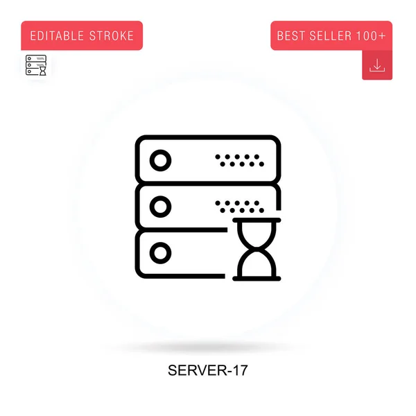Значок Плоского Вектора Сервера Векторно Изолированные Метафорные Иллюстрации Концепции — стоковый вектор