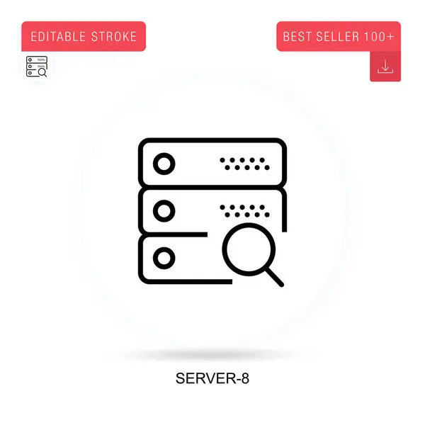 Значок Плоского Вектора Сервера Векторно Изолированные Метафорные Иллюстрации Концепции — стоковый вектор