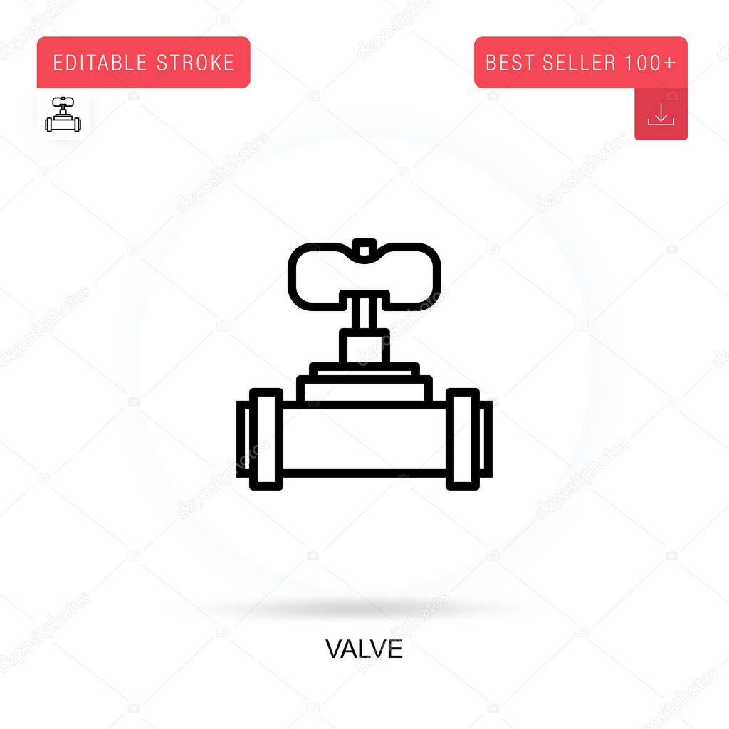 Valve flat vector icon. Vector isolated concept metaphor illustrations.