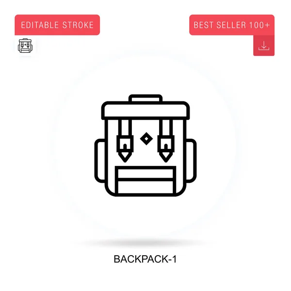 Mochila Icono Vector Plano Ilustraciones Metáforas Conceptuales Aisladas Vectoriales — Vector de stock