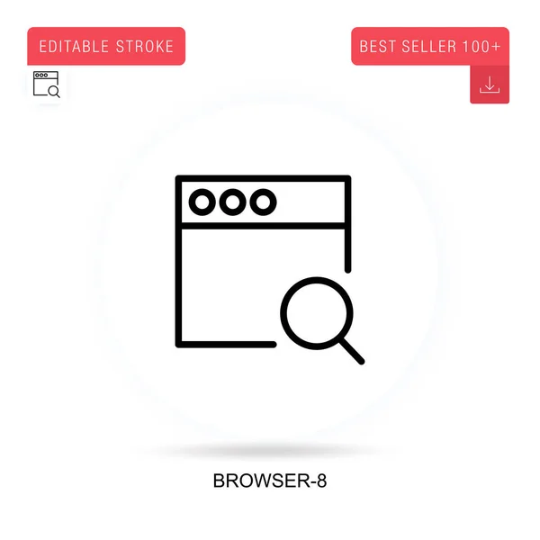 Значок Плоского Вектора Browser Векторно Изолированные Метафорные Иллюстрации Концепции — стоковый вектор