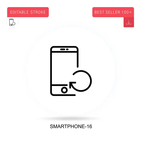 Smartphone Płaski Wektor Ikona Izolowane Ilustracje Pojęciowe Wektora — Wektor stockowy