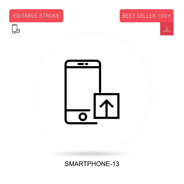 Smartphone Płaski Wektor Ikona Izolowane Ilustracje Pojęciowe Wektora — Wektor stockowy