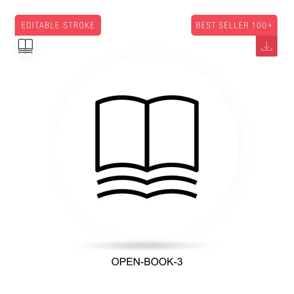 Open Book Icono Vector Plano Ilustraciones Metáforas Conceptuales Aisladas Vectoriales — Vector de stock