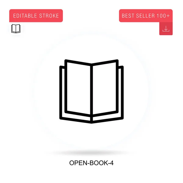 Open Book Icono Vector Plano Ilustraciones Metáforas Conceptuales Aisladas Vectoriales — Vector de stock
