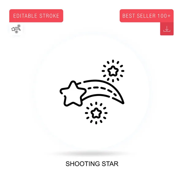 Lövöldöző Csillag Lapos Vektor Ikon Vektor Elszigetelt Koncepció Metafora Illusztrációk — Stock Vector