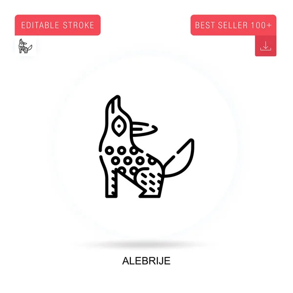 Alebrije düz vektör simgesi. Vektör izole kavram metaforları.