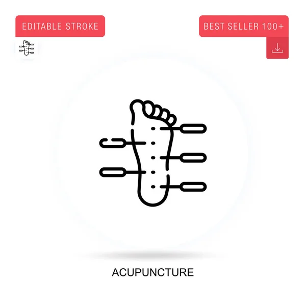 Acupuncture flat vector icon. Vector isolated concept metaphor illustrations.