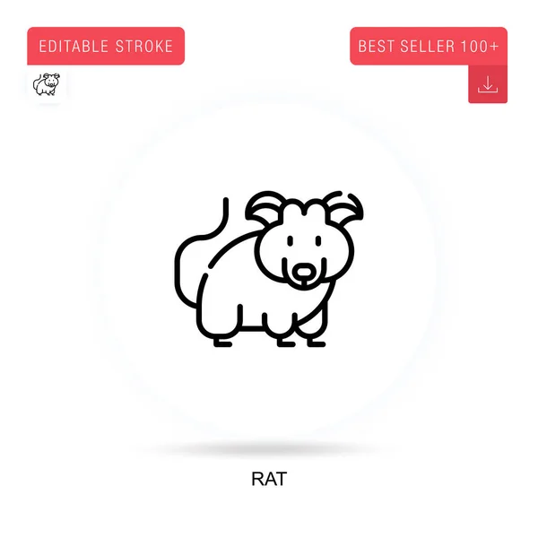 Ratten Flat Vektor Symbol Vektor Isolierte Konzeptmetapher Illustrationen — Stockvektor