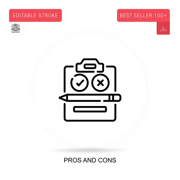 Pros and cons flat vector icon. Vector isolated concept metaphor illustrations. — Stock Illustration Pros Cons Flat Vector Icon Vector Isolated Concept Metaphor Illustrations Stock Illustration