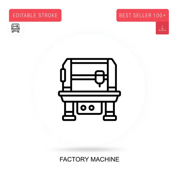 Заводская Машина Плоским Векторным Значком Векторно Изолированные Метафорные Иллюстрации Концепции — стоковый вектор
