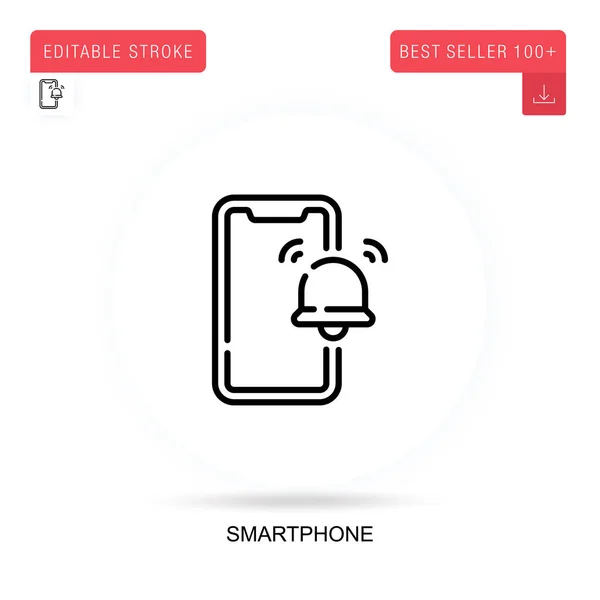Smartphone Flache Vektorsymbol Vektor Isolierte Konzeptmetapher Illustrationen — Stockvektor