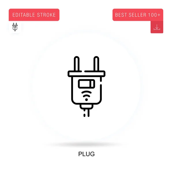 Plug Icono Vector Plano Ilustraciones Metáforas Conceptuales Aisladas Vectoriales — Vector de stock