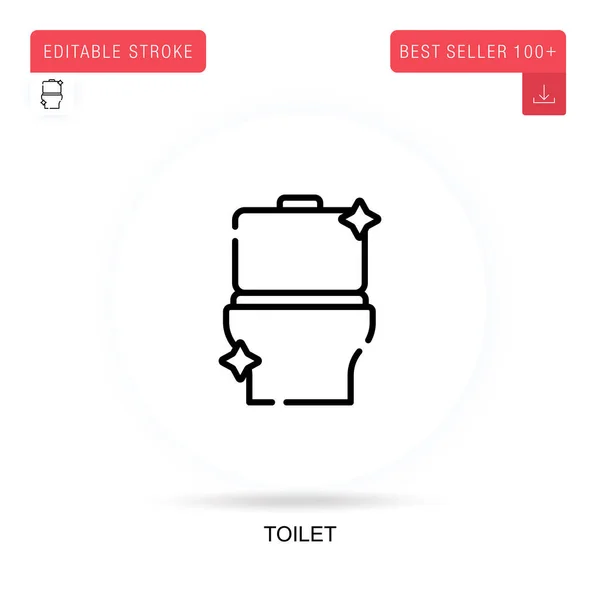 Toaleta Płaska Ikona Wektora Izolowane Ilustracje Pojęciowe Wektora — Wektor stockowy
