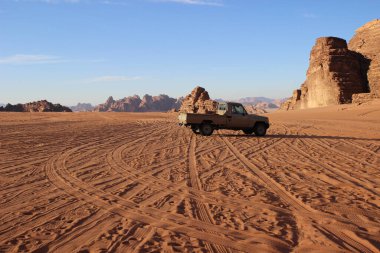 Sıra dışı Wadi Rum Çölü manzarası