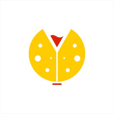 Basit bir modern peynir ve şarap logosu parti ikonu tasarım fikri