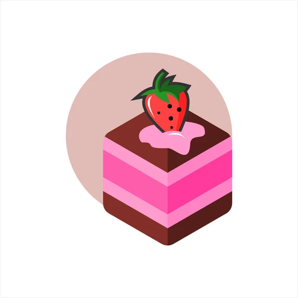 Κέικ Doodle Διάνυσμα Εικονογράφηση Γλυκό Επιδόρπιο Αρτοποιείο Και Ζαχαροπλαστικής Πρότυπο — Διανυσματικό Αρχείο