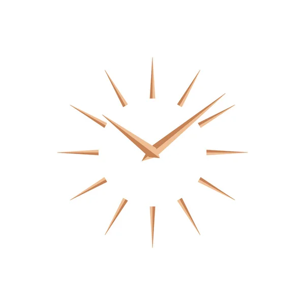 Gold abstract clock face. Clock face concept. Mockup clock face. Vector illustration