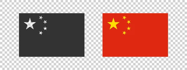 Bandeira Chinesa Bandeira República Popular China Ilustração Vetorial — Vetor de Stock