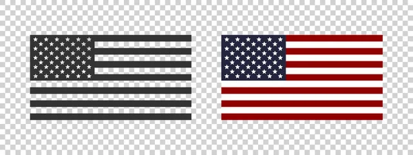 Прапор Сша Концепція Американського Прапора Сша Прапори Прозорому Тлі Приклад — стоковий вектор