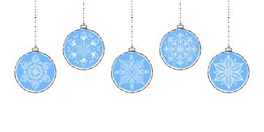 Christmas ball decorations. Christmas design for greeting card