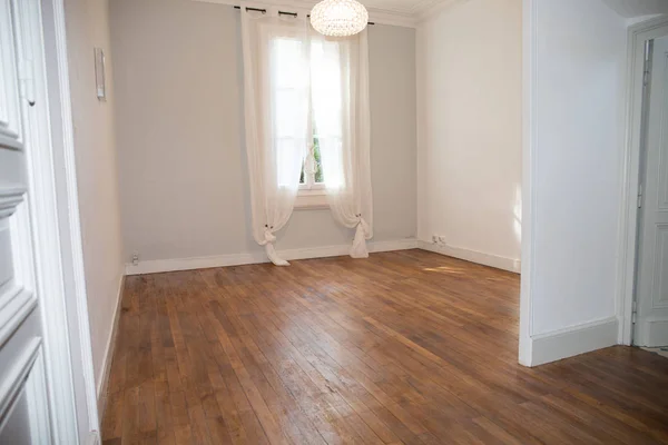 Large Piece Restored Its Period Parquet Walls Just Repainted — Stock Photo, Image