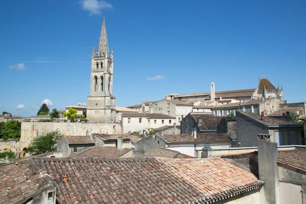 Saint Emilion Burdeos Francia 2018 Pintorescos Tejados Saint Emilion Una — Foto de Stock