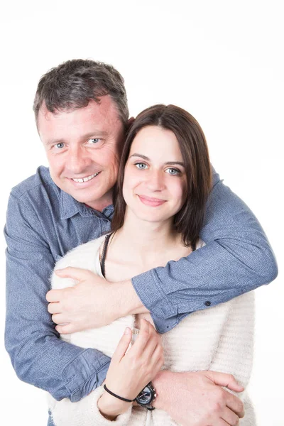 Retrato Padre Soltero Niña Hija Adolescente — Foto de Stock