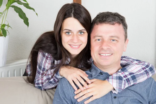 Papá Padre Con Hija Adolescente Divirtiéndose Juntos — Foto de Stock