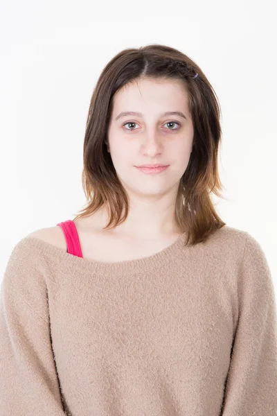 Alegre Retrato Adolescente Chica Estudiante — Foto de Stock