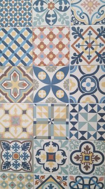 Duvar kağıdı ve arka plan için kullanılan çiçek mozaik ile Seamless modeli