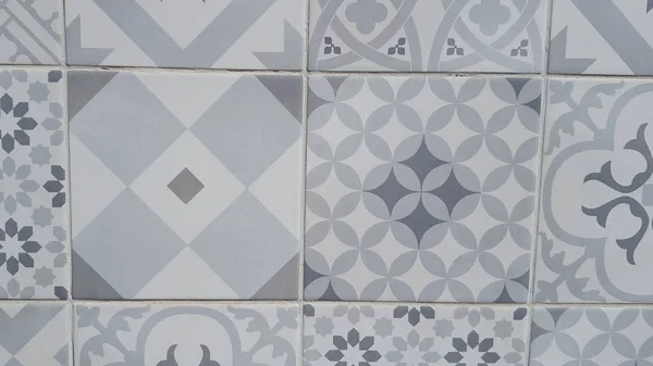 Carreaux Portugais Azulejos Design Géométrique Floral — Photo