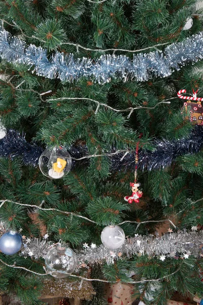 Διακόσμηση Υποβάθρου Για Χριστουγεννιάτικο Πράσινο Και Λευκό — Φωτογραφία Αρχείου