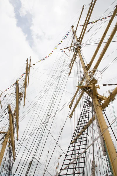 Mastro Corda Barco Vela — Fotografia de Stock