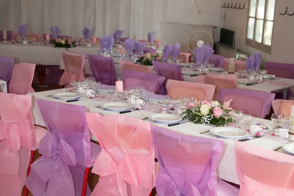 Mesa Casamento Pronta Para Adivinhar Dia Casamento — Fotografia de Stock