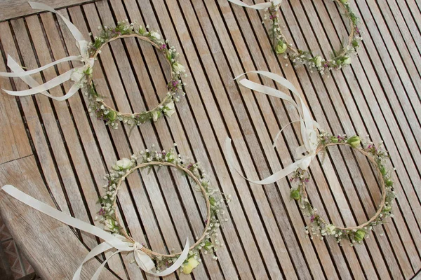 Coroa Flores Para Mulheres Noiva Festa Celebração Casamento — Fotografia de Stock