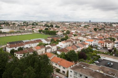 Fransa'da Bordeaux şehir batısında büyük panorama görünümünü