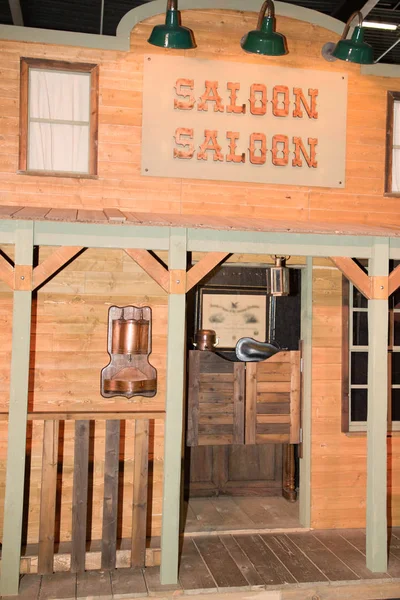 old wooden saloon in western wild west in usa