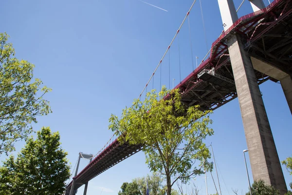 Pont Aquitaine Εκτείνεται Garonne Από Lormont Βόρεια Του Μπορντώ — Φωτογραφία Αρχείου