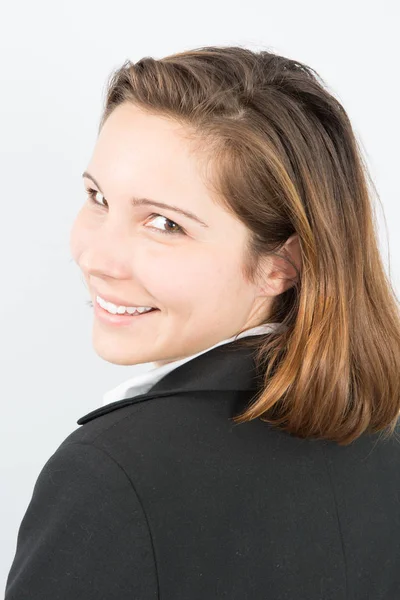 Mulheres Negócios Sorrindo Feliz Por Trabalhar — Fotografia de Stock