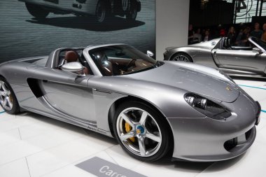 Paris, Ile de France / France - October 07 2018 : Mondial Paris Motor Show Porsche 911 Speedster Carrera GT Concept