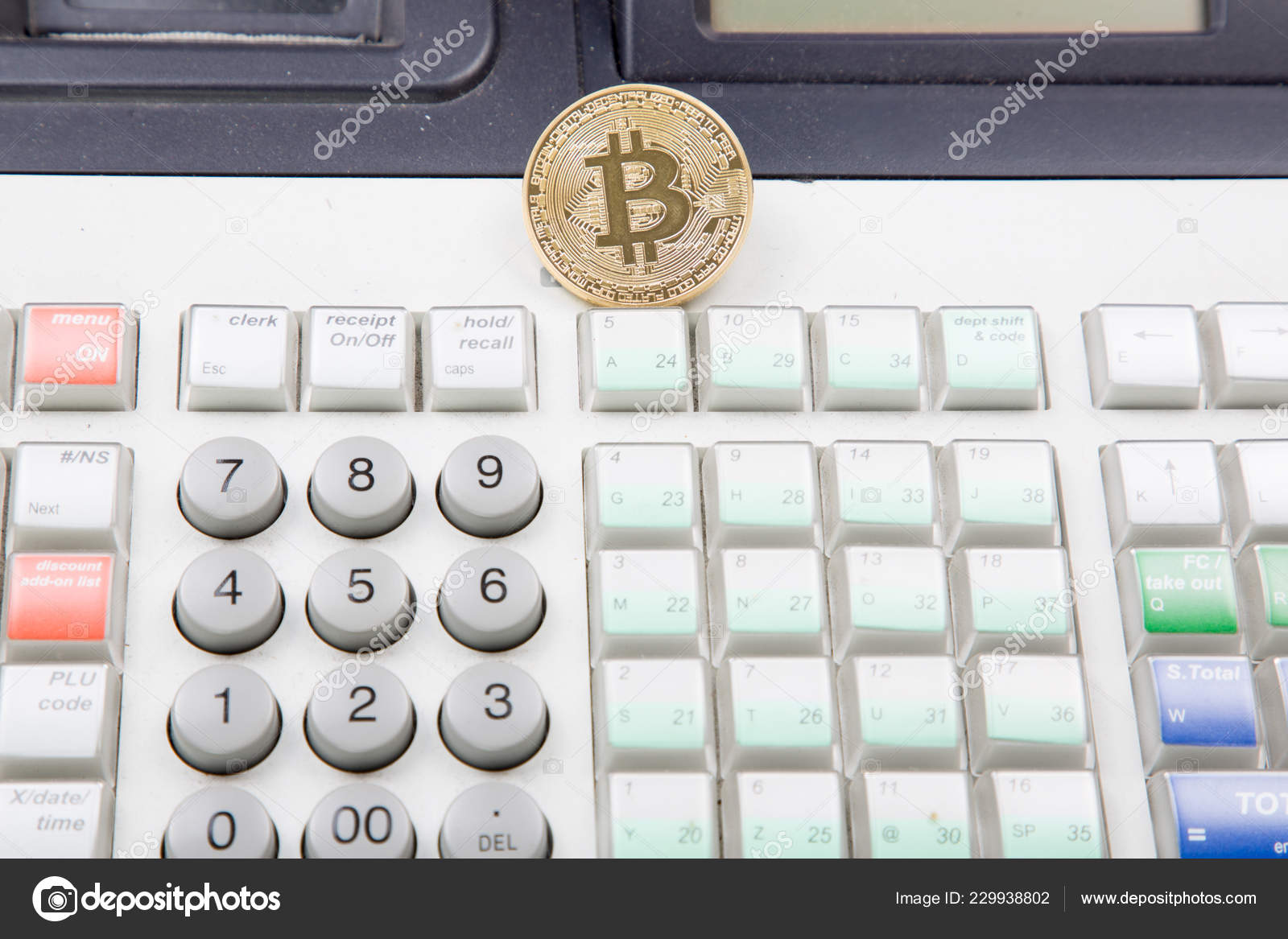 Detail Bitcoin Cash Register Buttons Stock Editorial Photo - 