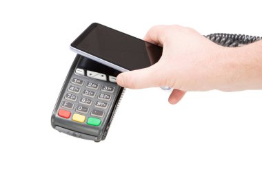 Kavram Online ve Mobil ödemeler pos terminal bir akıllı telefon ile ödeme