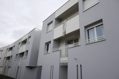 Cityscape modern kurumsal mimari ofis binalarla