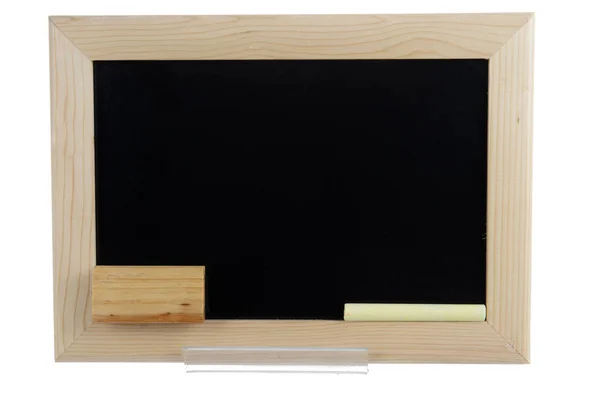 Empty Blackboard Green Chalk Cleaning Pad — Stock Photo, Image