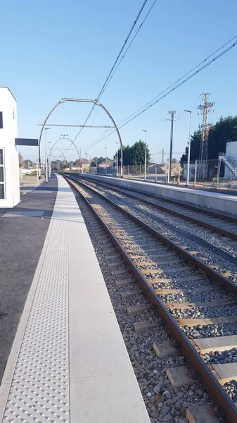 Modern Railway Station Platform Heavy Industry Freight Transportation — Stock Photo, Image