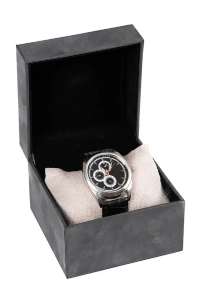 Luxury Man Watch Black Gift Box Royalty Free Stock Photos