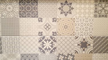 Mozaik klasik desen sorunsuz soyut arka plan ile oryantal geometrik karolar