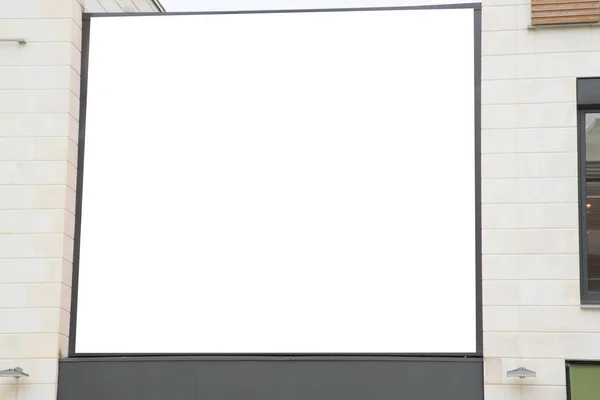 Lege Leeg Frame Achtergrond Witte Reclamebord Voor Reclame Stedelijke — Stockfoto