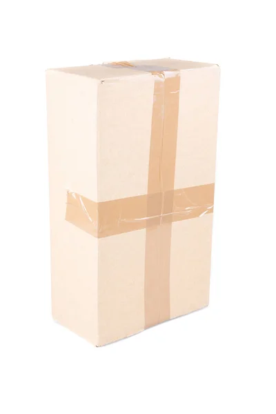 Brown Box Cardboard Closed Packaging Parcel — Stock Photo, Image